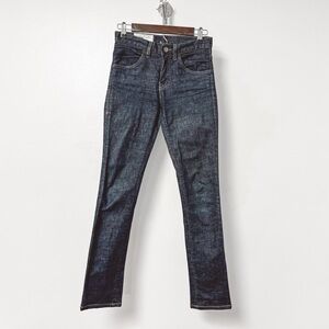 Imogene + Willie 8" Straight Boot Cut Denim Jeans Dark Wash 25‎